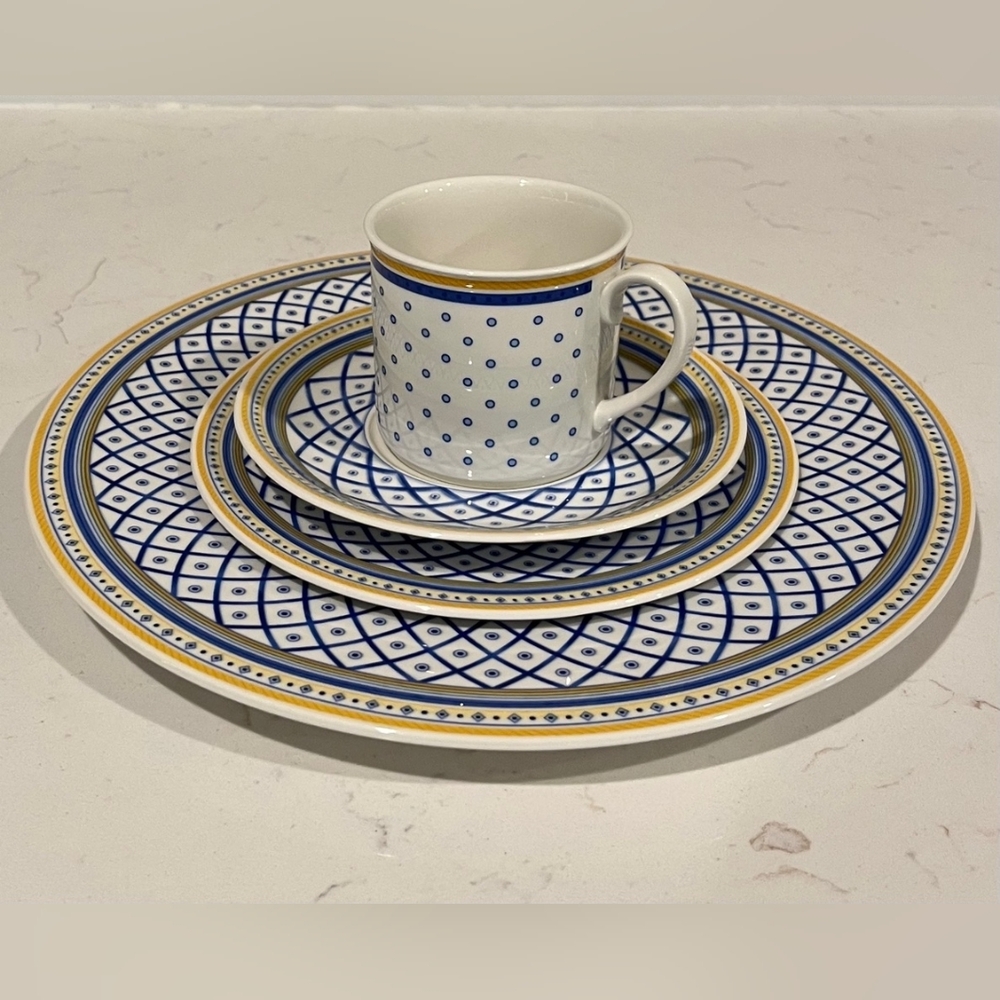 4 Pc Table Setting  Villeroy‎ & Boch Vintage Perpignan Discontinued Pattern EUC
